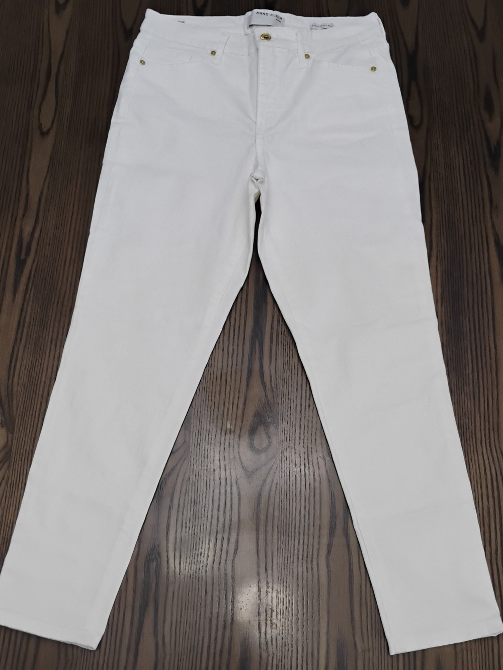 Anne Klein High Rise Skinny Ankle White Jeans